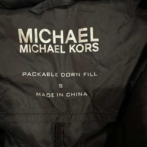 Women’s Michael KORS Black Packable Down Fill Puffer Jacket, Size Small. - Picture 3 of 13
